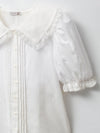 Lace-Trim Peter Pan Collar Cotton Blouse