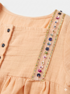 Embroidered Trim Cotton Blouse