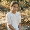 Lace-Trim Peter Pan Collar Cotton Blouse